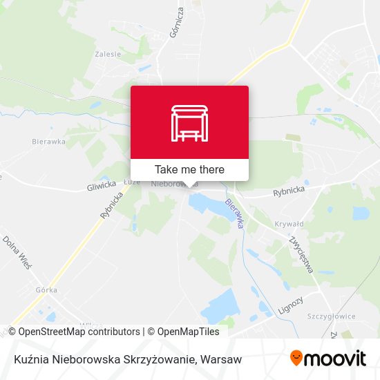 Kuźnia Nieborowska Skrzyżowanie map