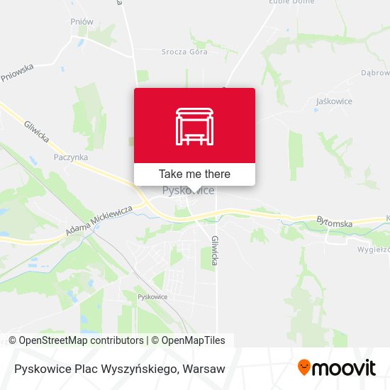 Pyskowice Plac Wyszyńskiego map