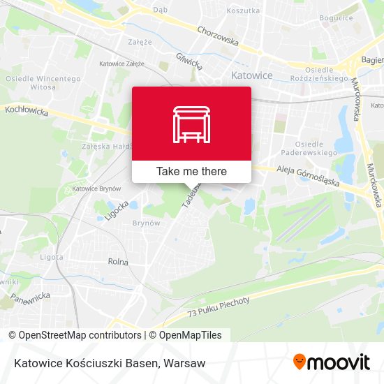 Katowice Kościuszki Basen map