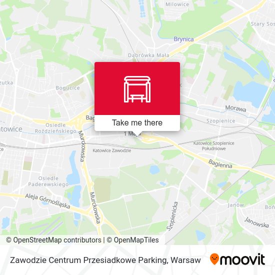 Карта Zawodzie Centrum Przesiadkowe Parking