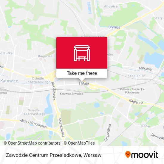 Zawodzie Centrum Przesiadkowe map