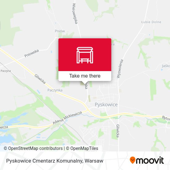 Pyskowice Cmentarz Komunalny map