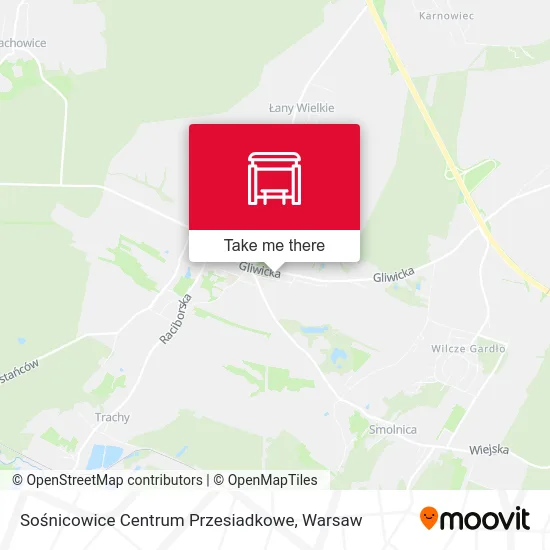 Карта Sośnicowice Centrum Przesiadkowe