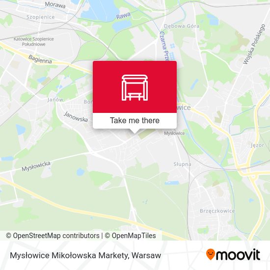 Карта Mysłowice Mikołowska Markety