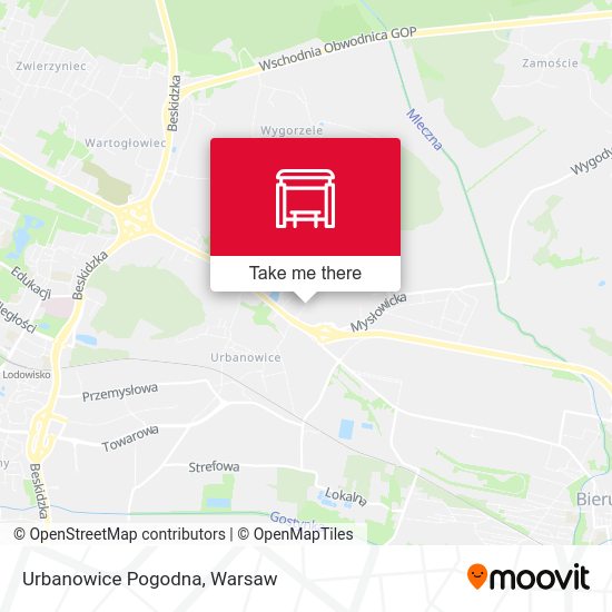 Urbanowice Pogodna map