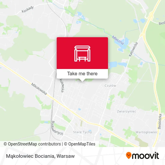Карта Mąkołowiec Bociania