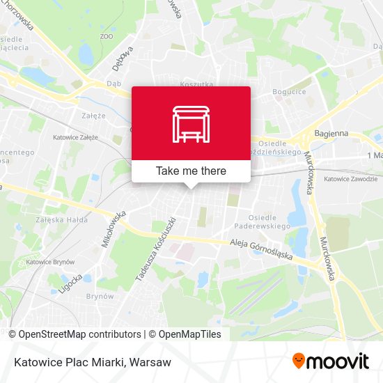 Katowice Plac Miarki map