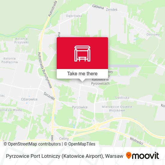 Pyrzowice Port Lotniczy (Katowice Airport) map