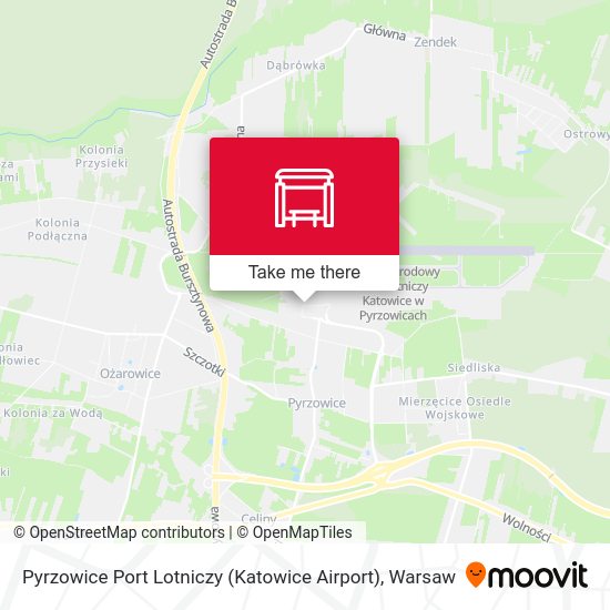 Pyrzowice Port Lotniczy (Katowice Airport) map