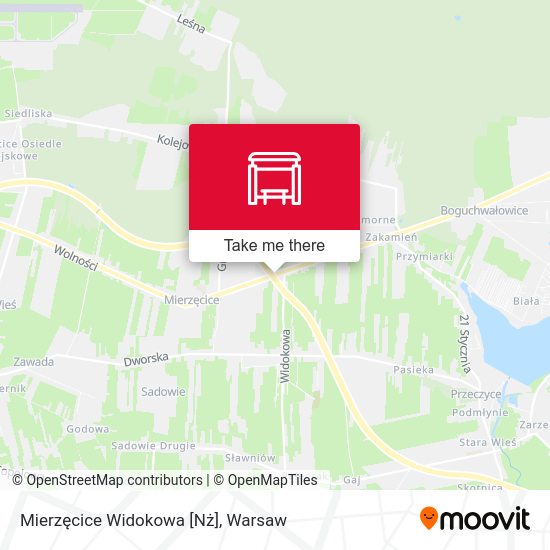 Mierzęcice Widokowa [Nż] map