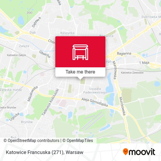 Katowice Francuska (271) map