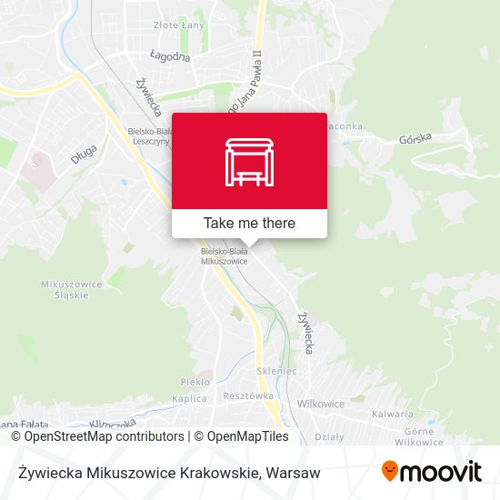 Карта Żywiecka Mikuszowice Krakowskie