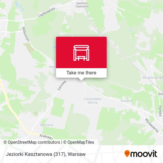 Jeziorki Kasztanowa (317) map