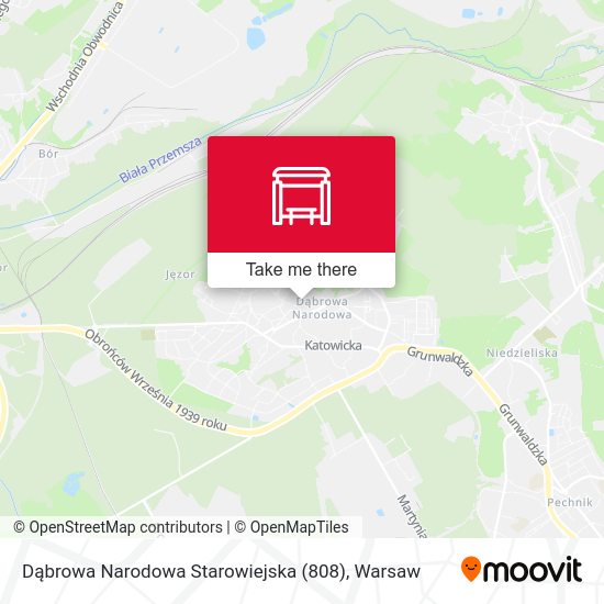 Карта Dąbrowa Narodowa Starowiejska (808)