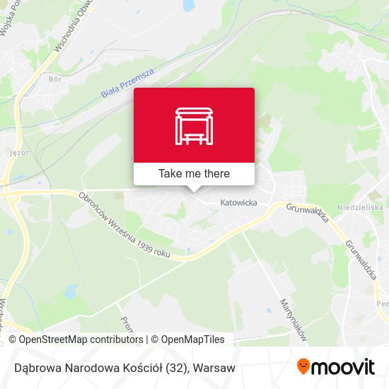 Карта Dąbrowa Narodowa Kościół (32)