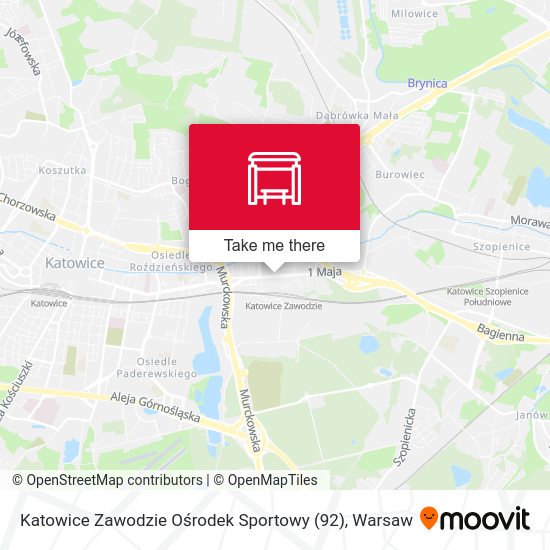 Katowice Zawodzie Ośrodek Sportowy (92) map