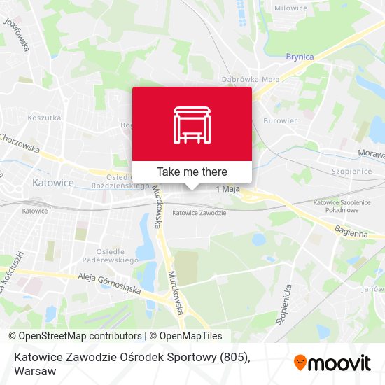 Карта Katowice Zawodzie Ośrodek Sportowy (805)