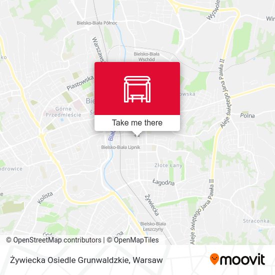 Карта Żywiecka Osiedle Grunwaldzkie