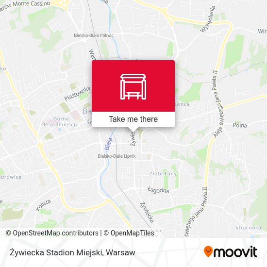 Żywiecka Stadion Miejski map