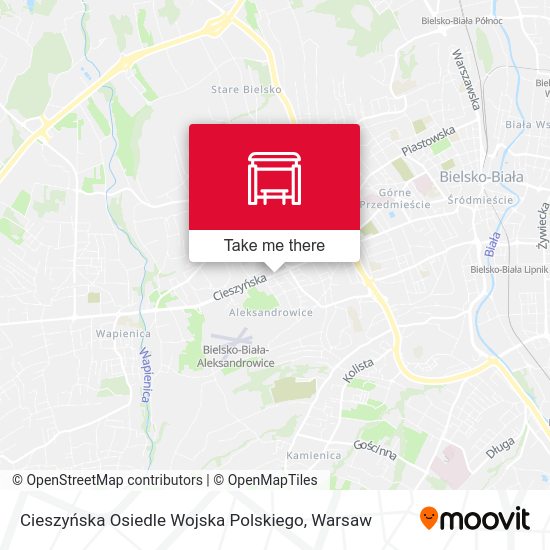 Карта Cieszyńska Osiedle Wojska Polskiego