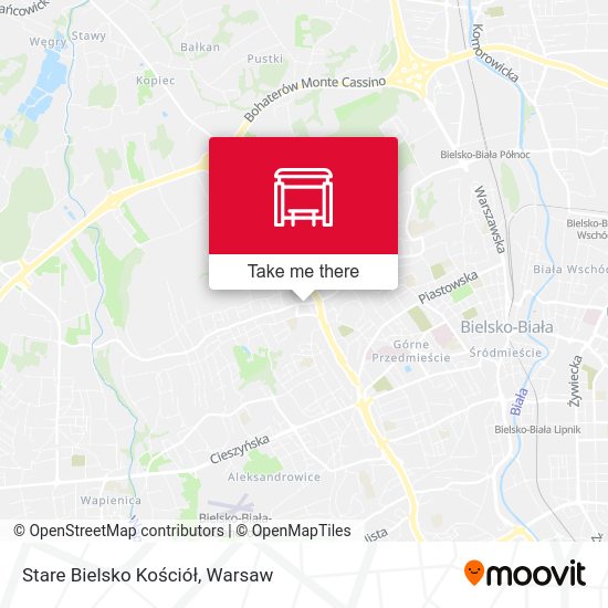 Stare Bielsko Kościół map