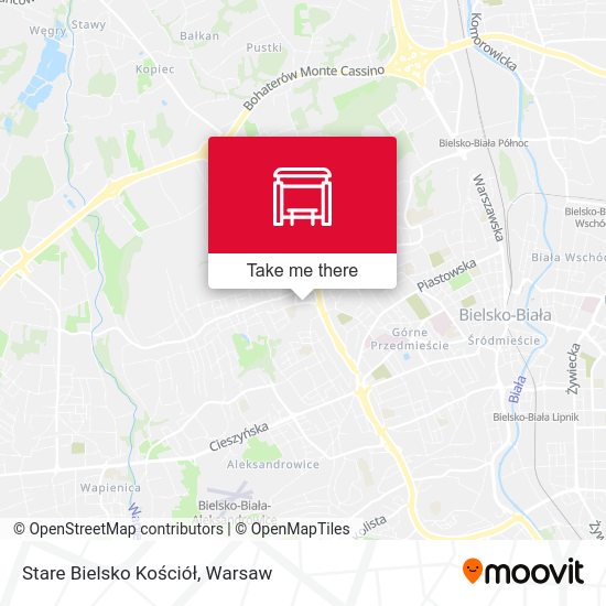 Stare Bielsko Kościół map