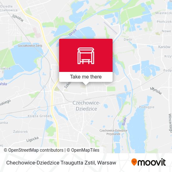 Chechowice-Dziedzice Traugutta Zstil map