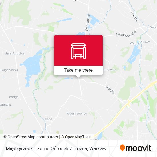 Międzyrzecze Górne Ośrodek Zdrowia map