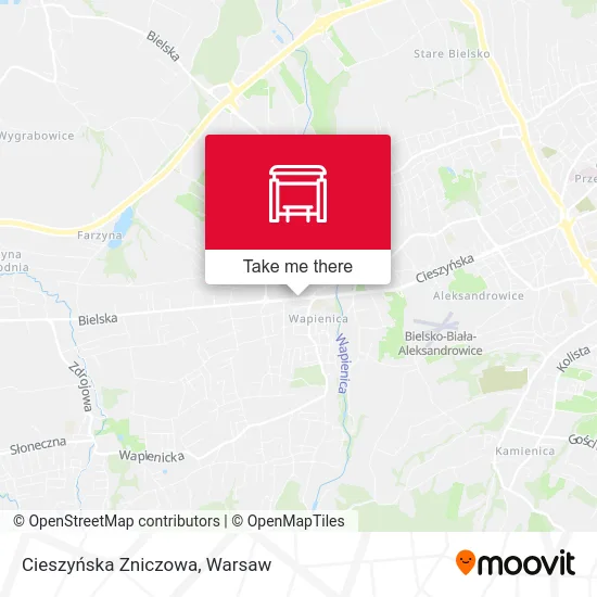 Cieszyńska Zniczowa map