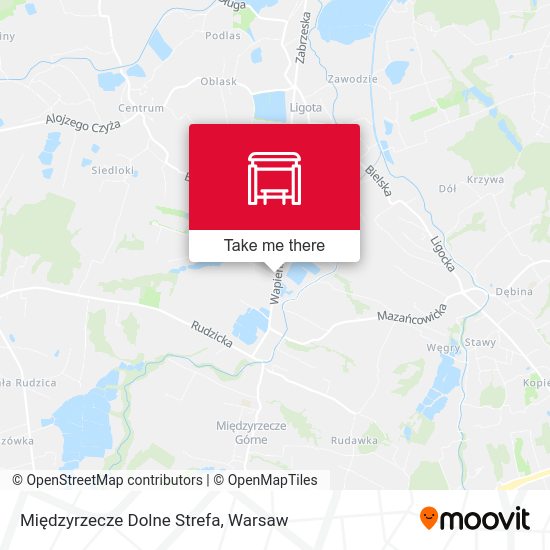 Międzyrzecze Dolne Strefa map