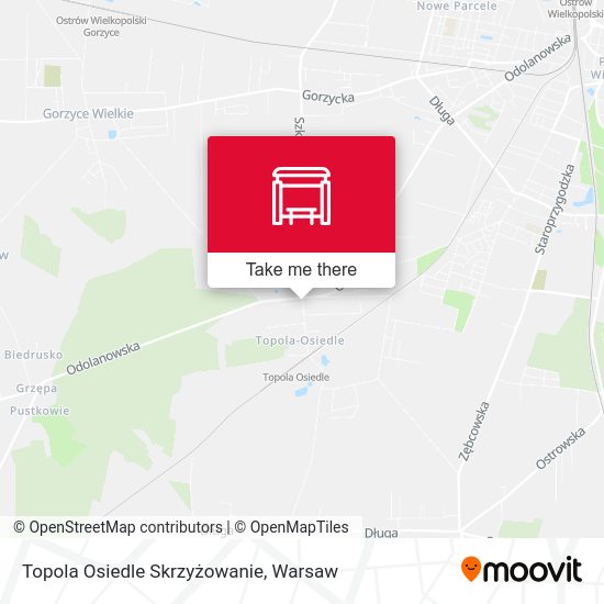 Topola Osiedle Skrzyżowanie map