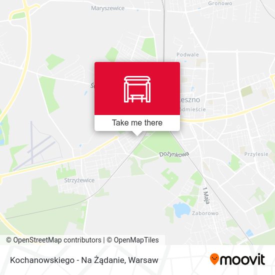 Kochanowskiego - Na Żądanie map