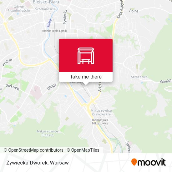 Żywiecka Dworek map