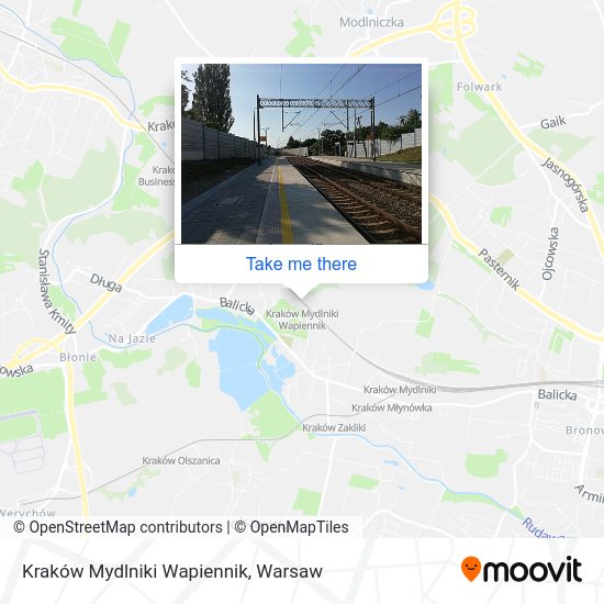 Kraków Mydlniki Wapiennik map