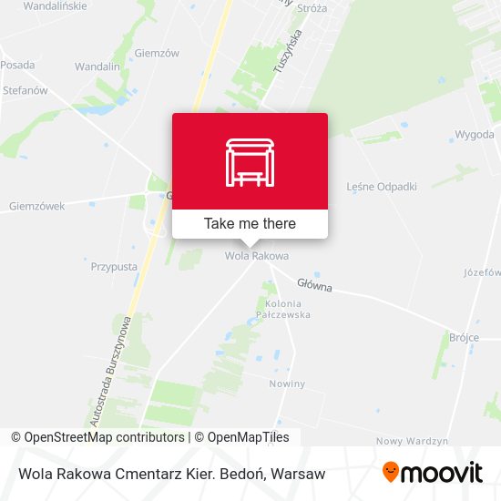 Wola Rakowa Cmentarz Kier. Bedoń map