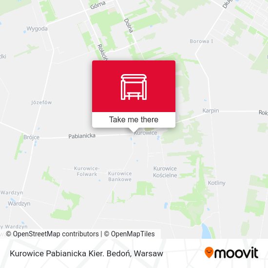 Kurowice Pabianicka Kier. Bedoń map