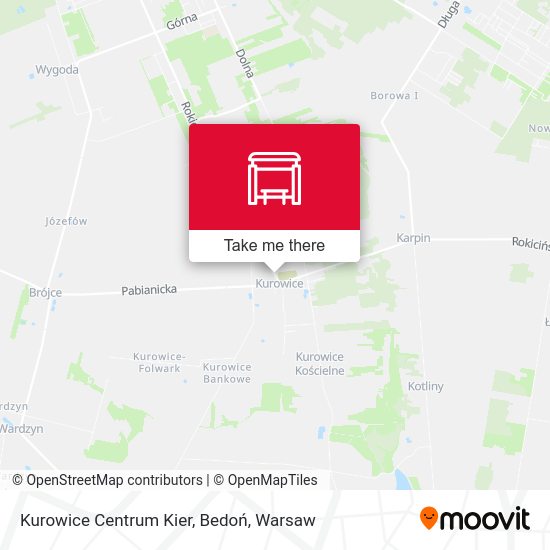 Kurowice Centrum Kier, Bedoń map