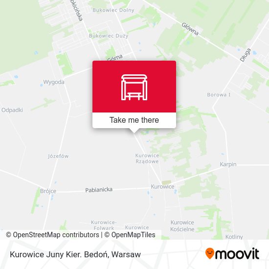 Kurowice Juny Kier. Bedoń map