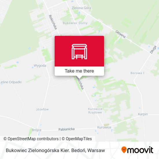 Bukowiec Zielonogórska Kier. Bedoń map