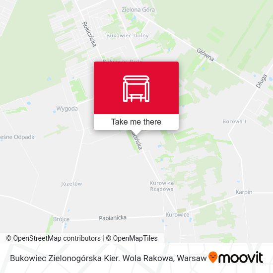 Bukowiec Zielonogórska Kier. Wola Rakowa map