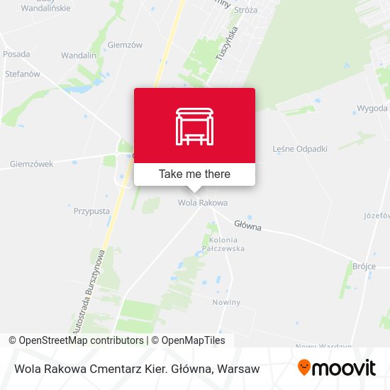 Wola Rakowa Cmentarz Kier. Główna map