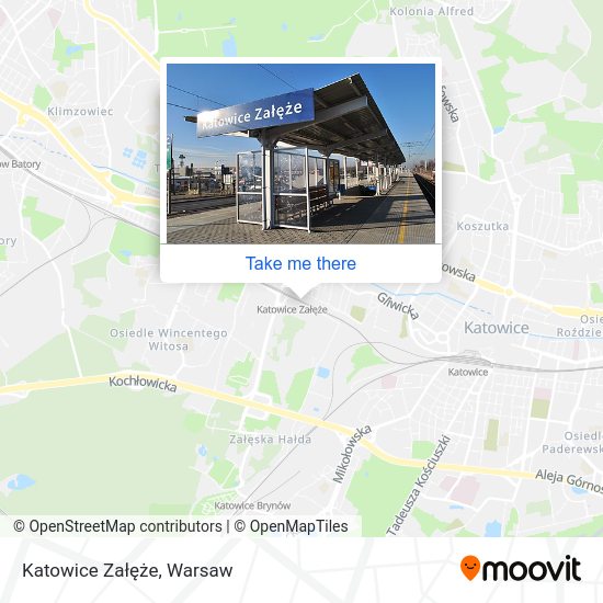 Katowice Załęże map