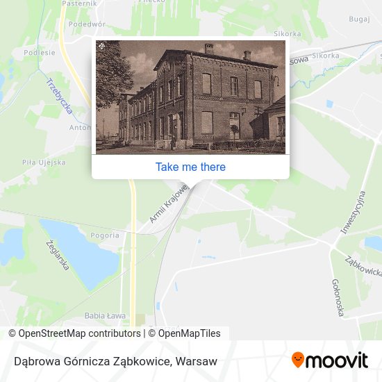 Карта Dąbrowa Górnicza Ząbkowice