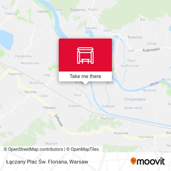 Łączany Plac Św. Floriana map