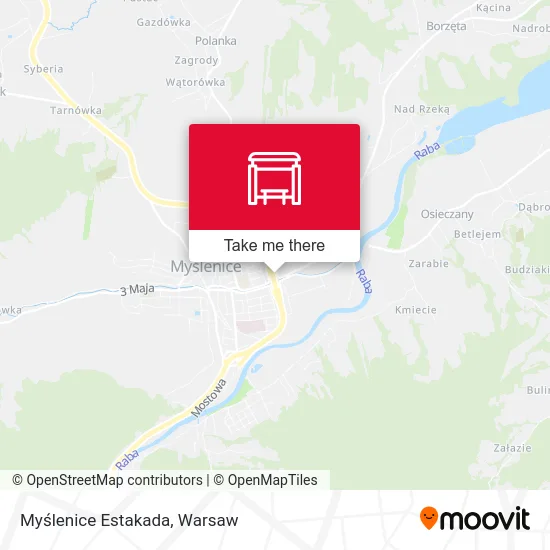 Карта Myślenice Estakada