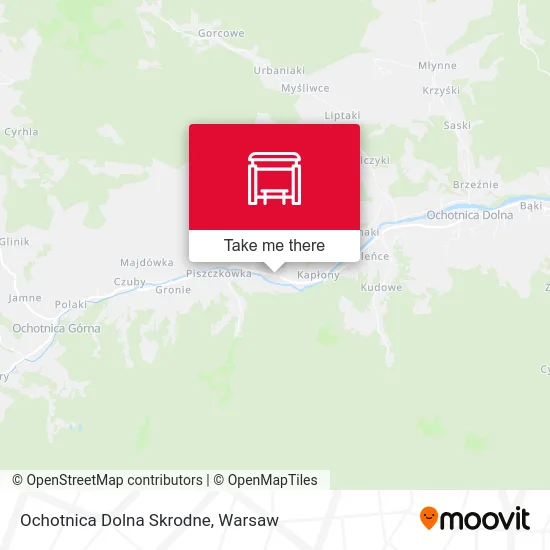 Карта Ochotnica Dolna Skrodne