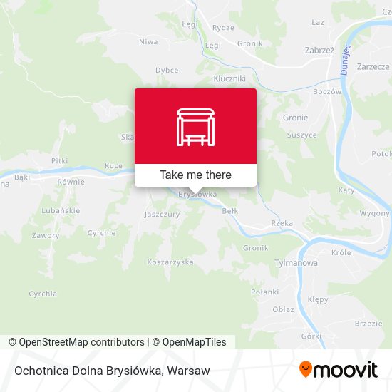 Карта Ochotnica Dolna Brysiówka