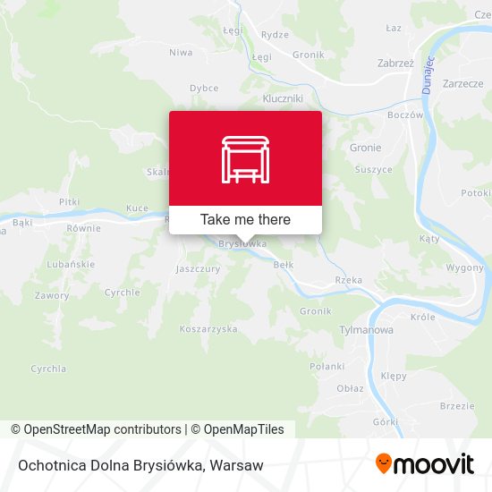 Ochotnica Dolna Brysiówka map