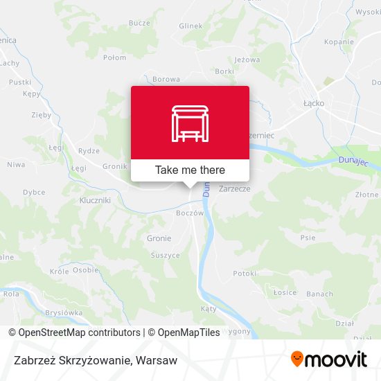 Zabrzeż Skrzyżowanie map