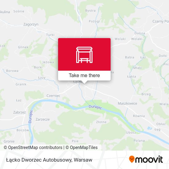 Карта Łącko Dworzec Autobusowy